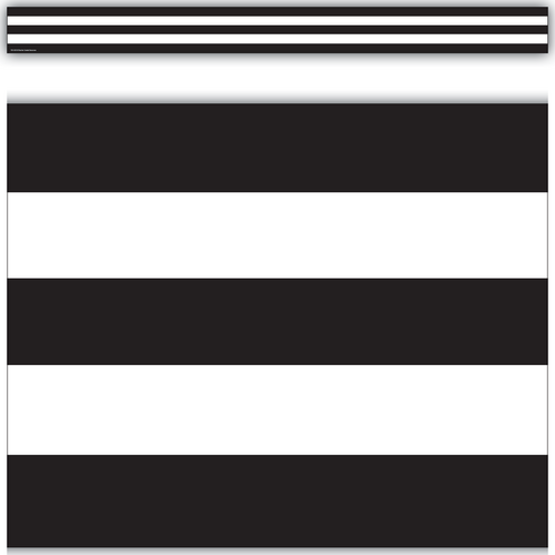 Black White Stripes Straight Border Trim Tcr Teacher Created