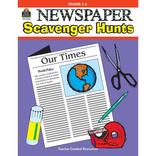 Newspaper Scavenger Hunts Tcr Teacher Created Resources