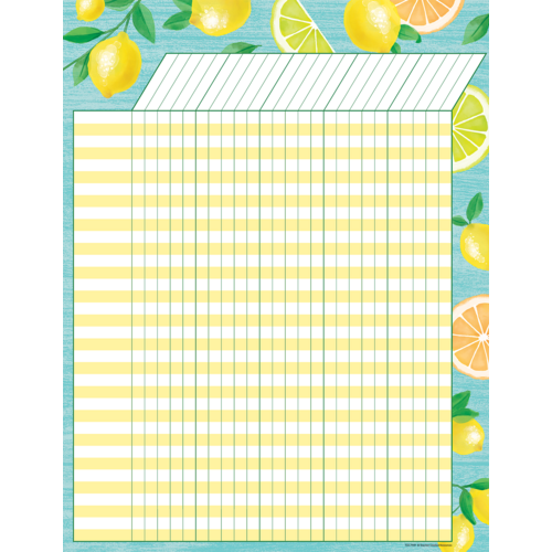 Lemon Zest Incentive Chart Tcr Teacher Created Resources