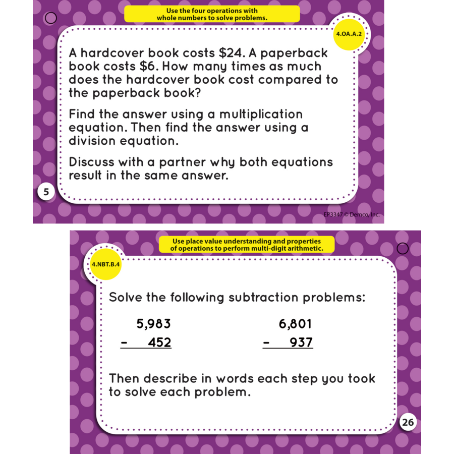 Common Core Math Task Cards Grade Tcr Teacher Created Resources