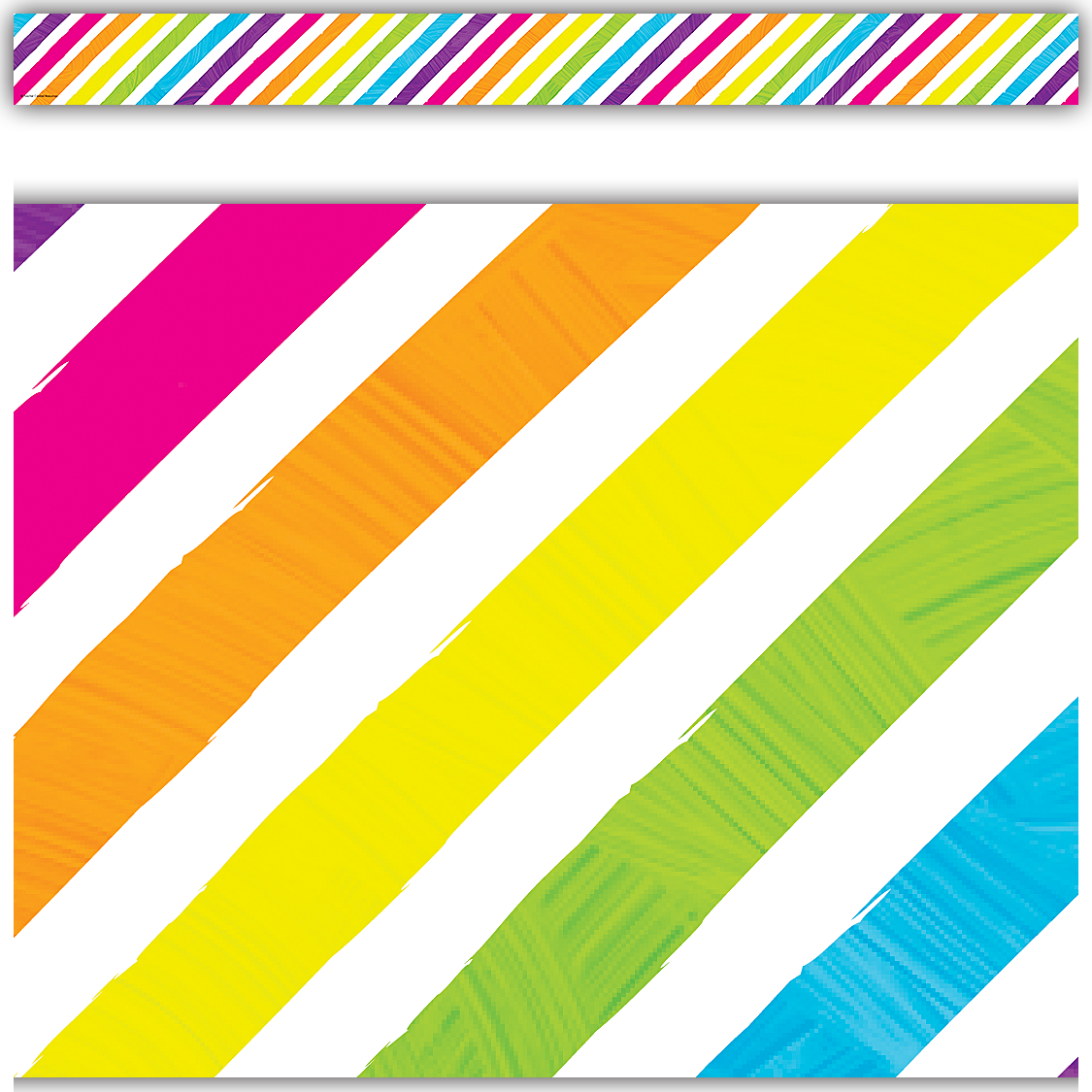 Brights 4Ever Stripes Straight Border Trim TCR6927 Teacher Created