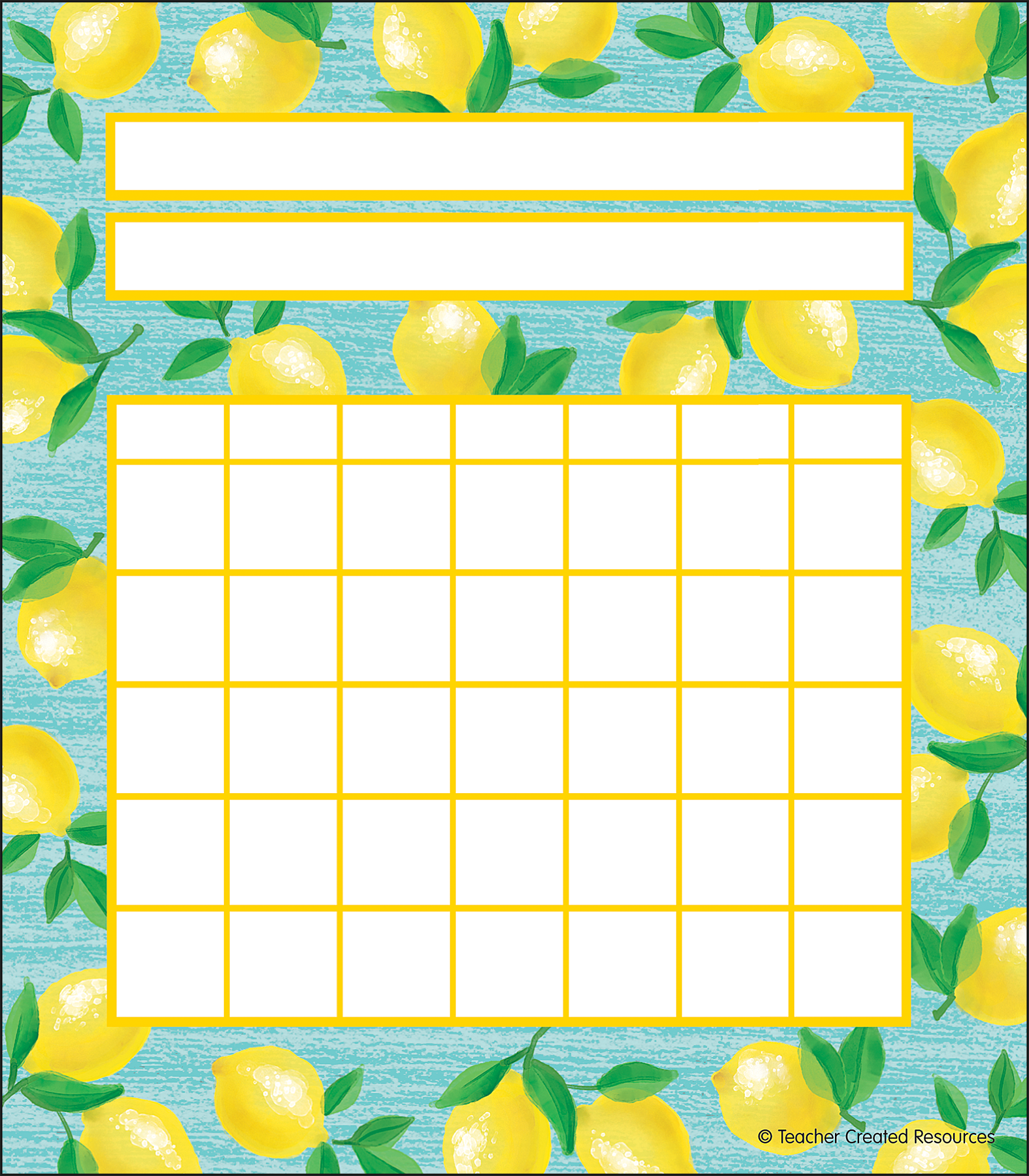 Lemon Zest Incentive Charts Tcr Teacher Created Resources