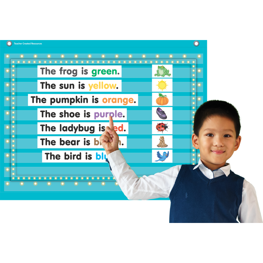 Light Blue Marquee Mini Pocket Chart TCR20775 Teacher Created Resources