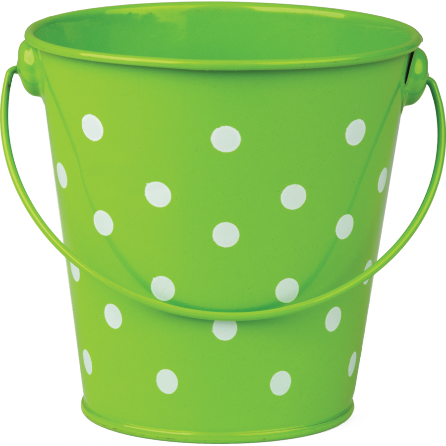 Lime Polka Dots Bucket Tcr20824 Teacher Created Resources