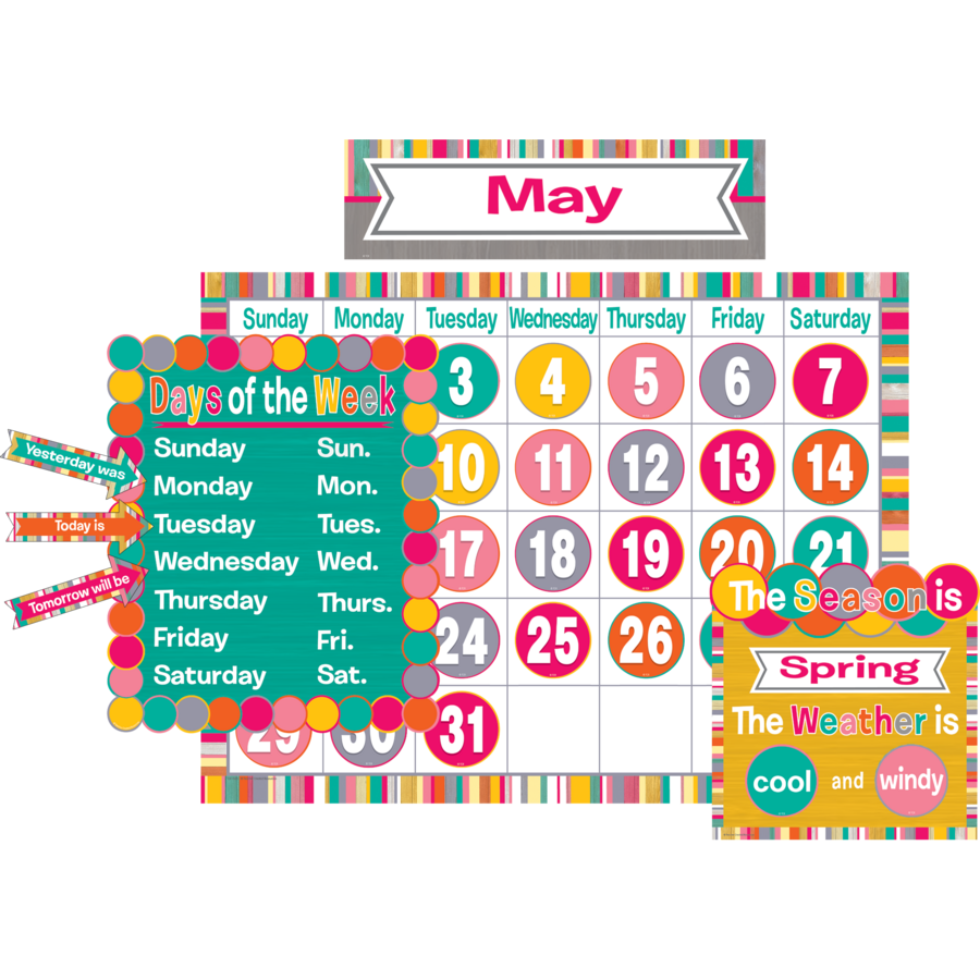 Tropical Punch Calendar Bulletin Board - TCR2685 | Teacher Created ...