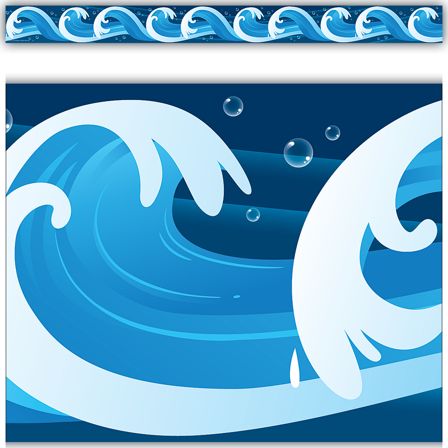 Ocean Waves Straight Border Trim TCR5358 Teacher Created Resources Ocean waves straight border trim tcr5358 teacher created resources