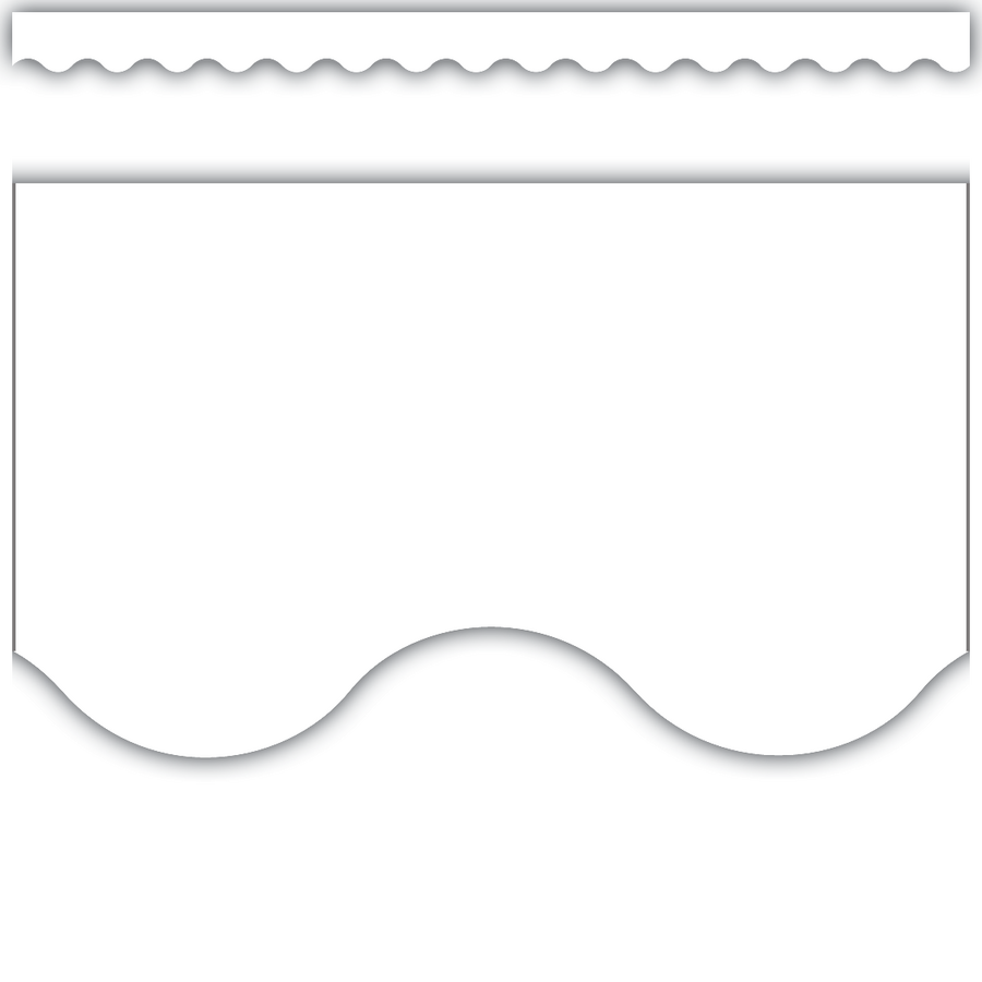 White Scalloped Border Trim TCR5595 Teacher Created Resources