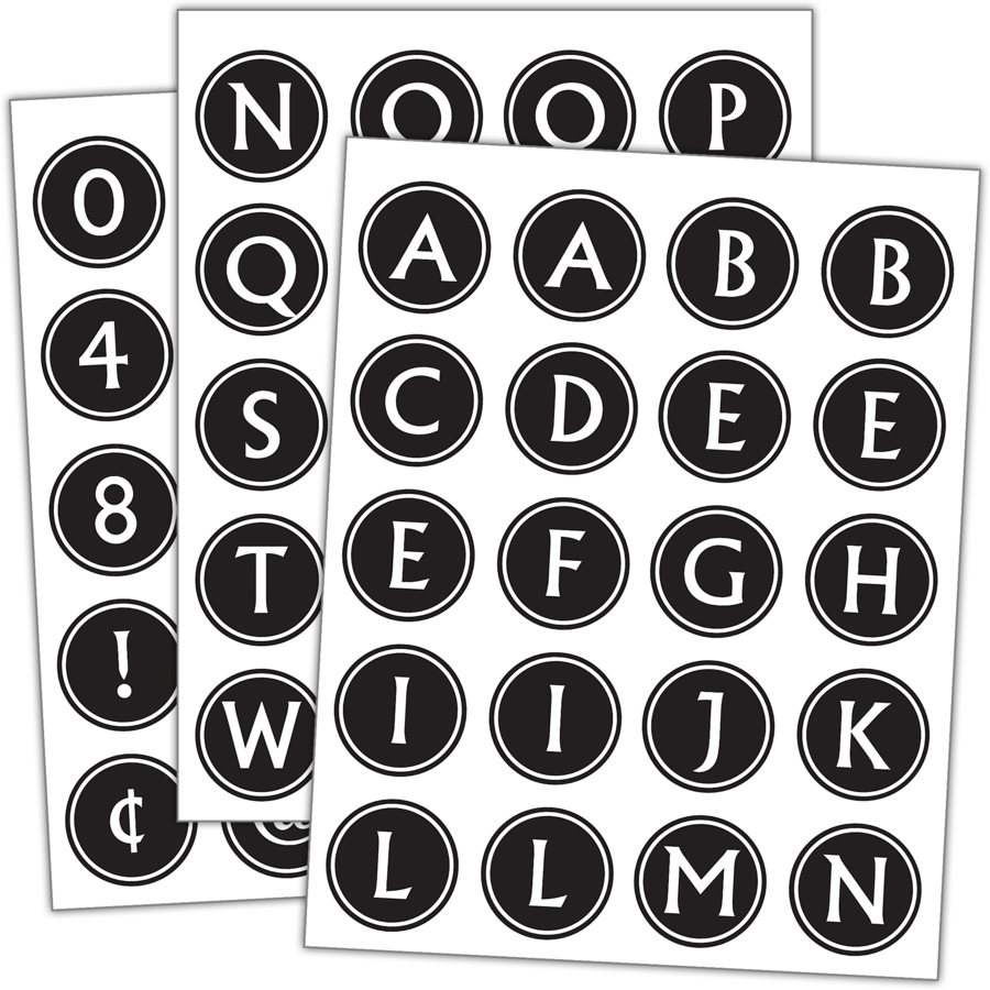 Black & White Alphabet Stickers - TCR5602 | Teacher Created Resources