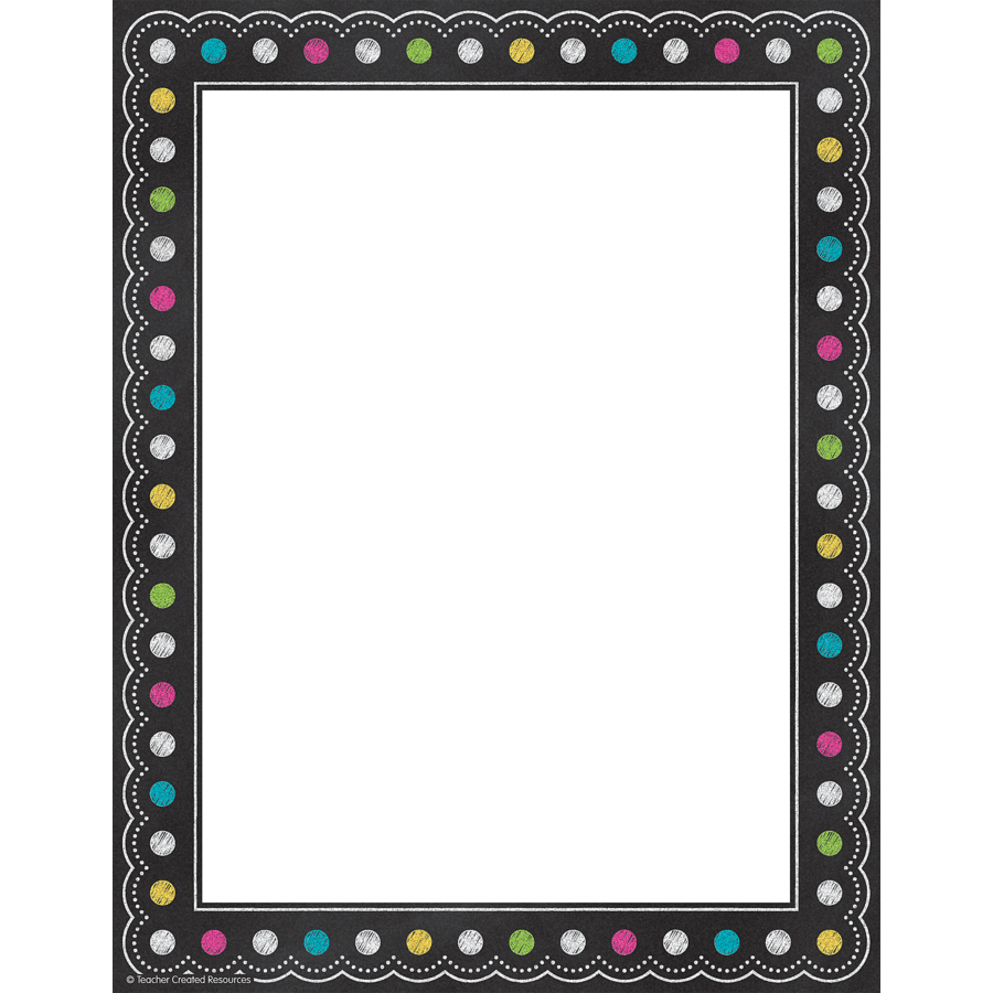 Chalkboard Brights Computer Paper - TCR5837 | Teacher Created Resources