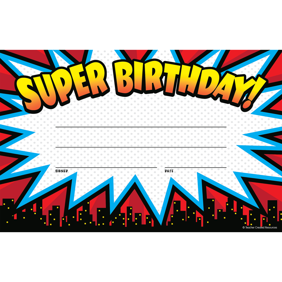 Superhero Super Birthday Awards - TCR5844 | Teacher ...