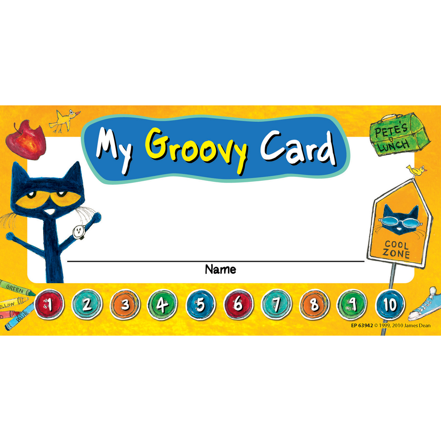 Pete the Cat My Groovy Punch Cards TCR63942 Teacher Created Resources