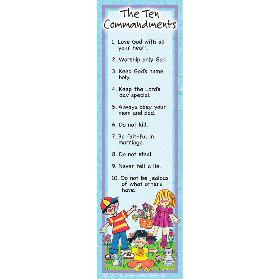 Ten Commandments Bookmarks TCR7065 Teacher Created Resources