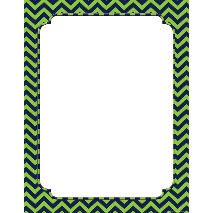 Navy &amp; Lime Chevron Blank Chart - TCR7583 | Teacher Created Resources