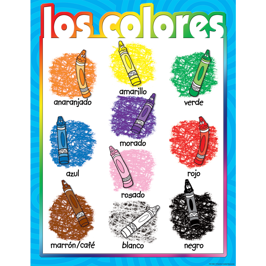 Colors (Spanish) Chart - TCR7686 | Teacher Created Resources