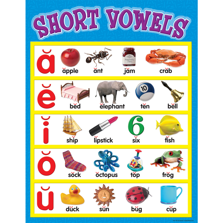 Short Vowels Chart - TCR7701 | Teacher Created Resources