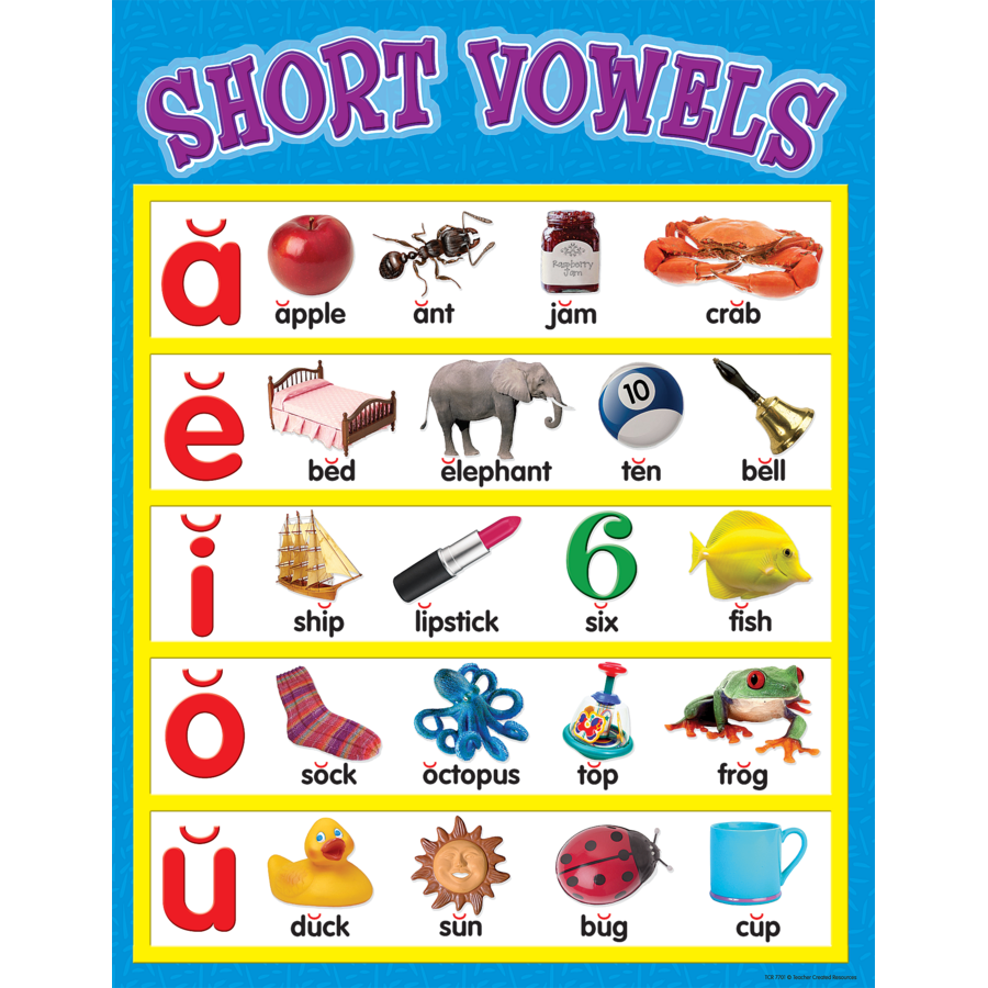 Short Vowels Chart - TCR7701 | Teacher Created Resources