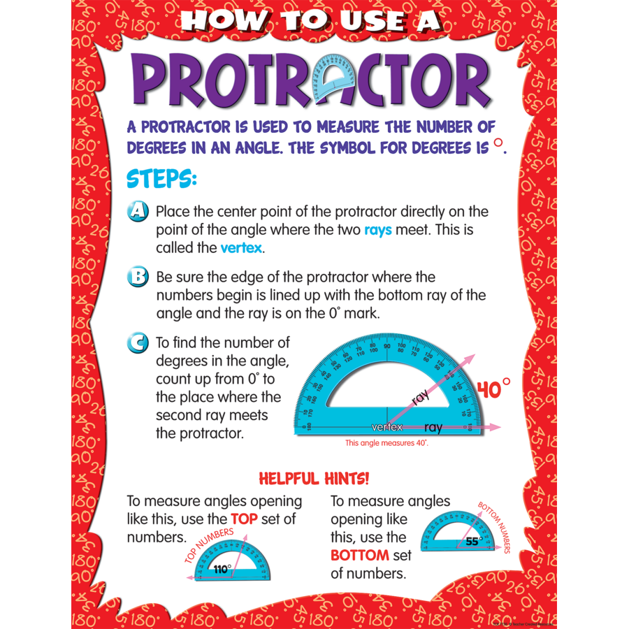 How to Use a Protractor Chart TCR7730 Teacher Created Resources