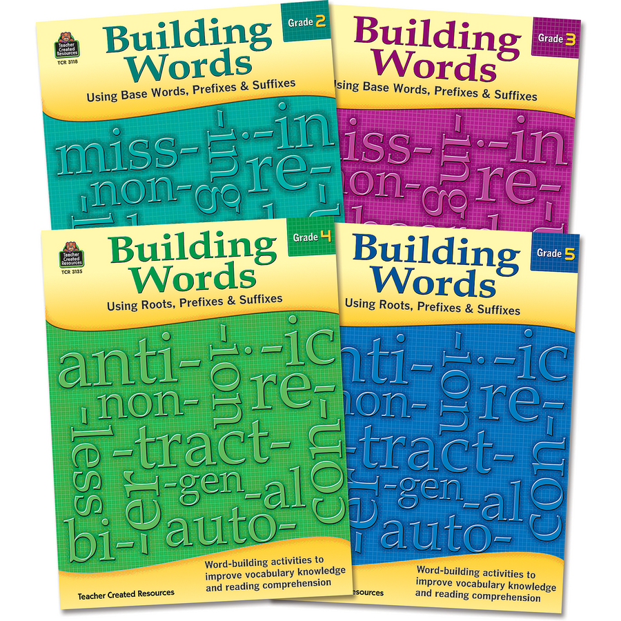 Building Words Using Base Words Prefixes Suffixes Set TCR9564 