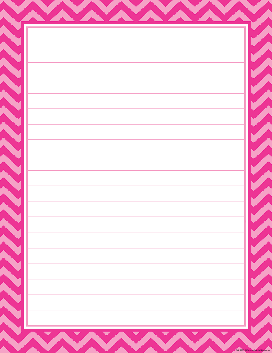 Hot Pink Chevron Lined Chart - TCR7580 « Products | Teacher Created ...