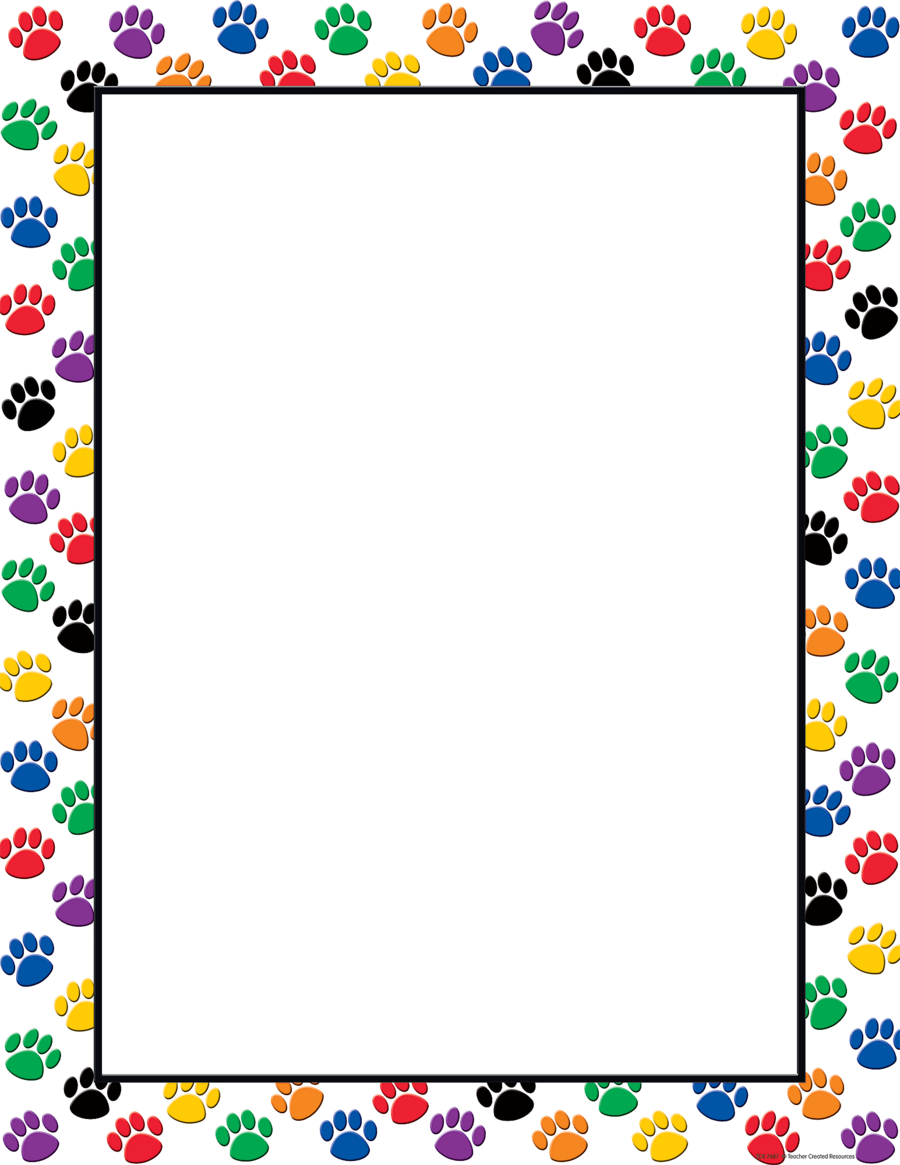 Colorful Paw Prints Blank Chart - TCR7687 « Products | Teacher Created ...