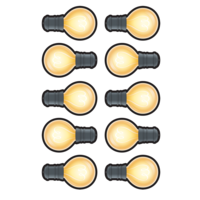 White Light Bulbs Accents