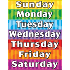 Days of the Week (Spanish) Chart - TCR7692 | Teacher Created Resources