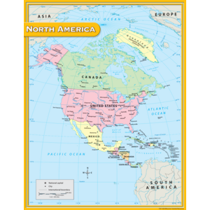 North America Map Chart - TCR7655 | Teacher Created Resources