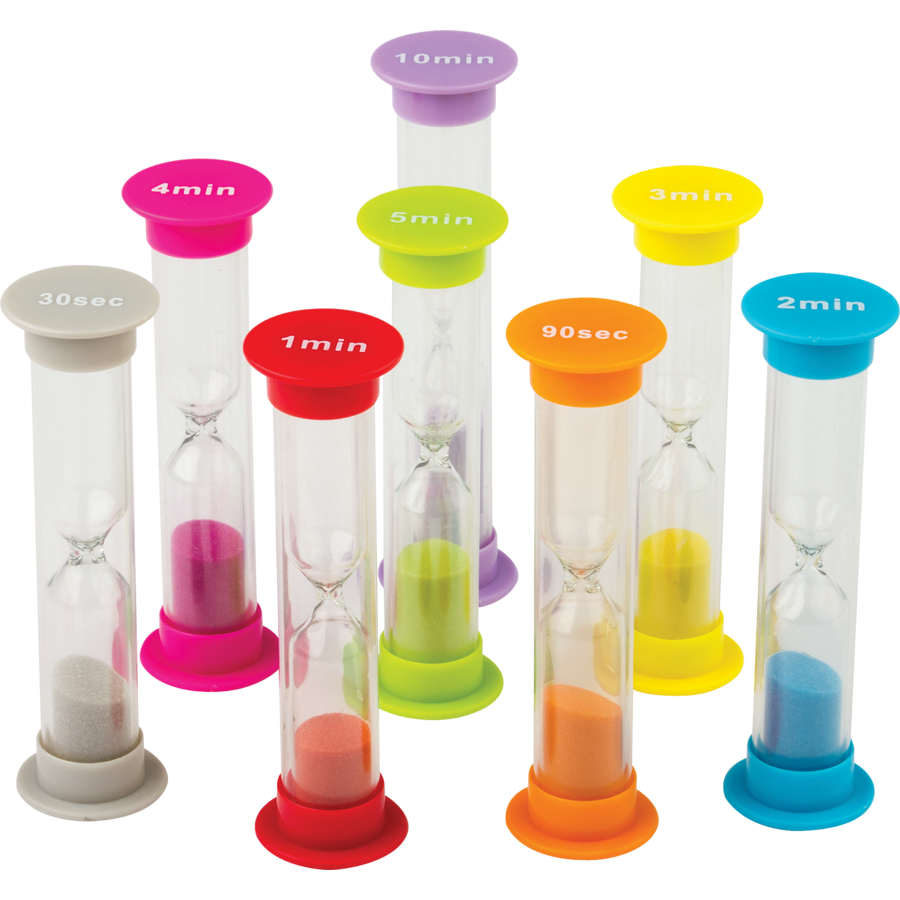 Small Sand Timers Combo 8-Pack - TCR20697 | Teacher Created Resources