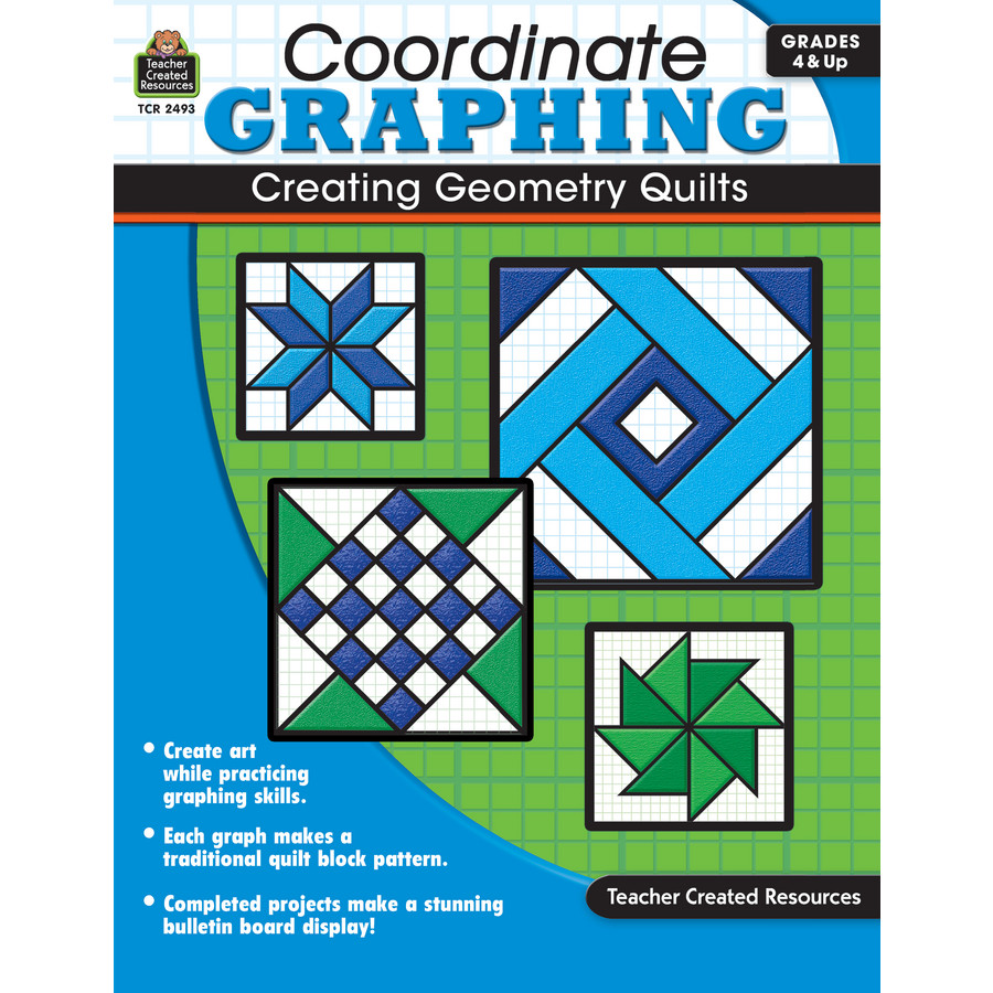 Coordinate Graphing Creating Geometry Quilts Grade 4 Up TCR2493