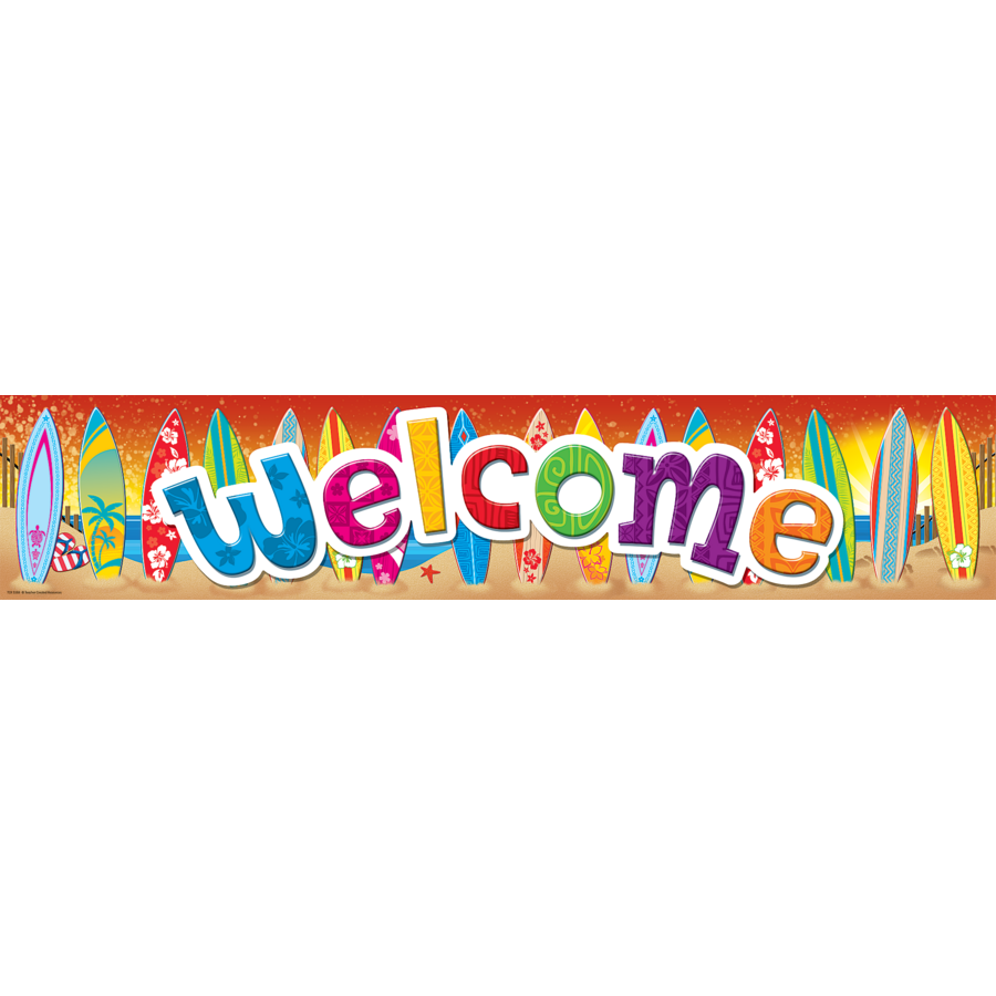 Surf's Up Welcome Banner - TCR5388 | Teacher Created Resources