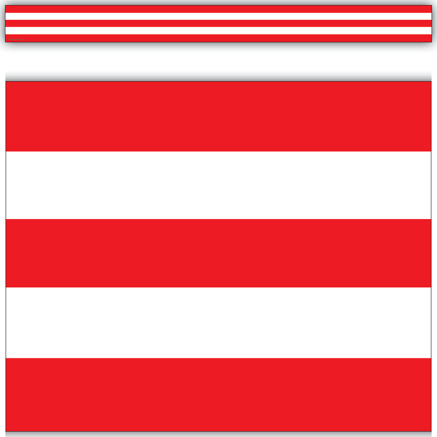 Red And White Stripes Straight Border Trim Tcr5489 Teacher Created