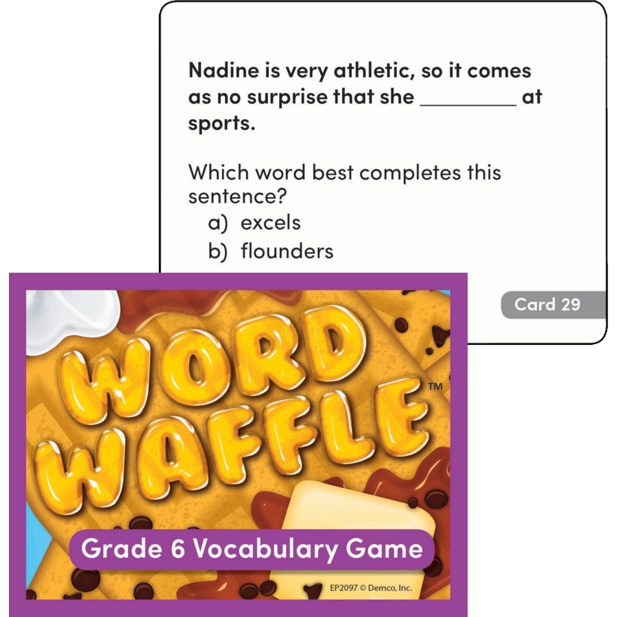 Word Waffle Game Grade 6  TCR62097  Teacher Created Resources