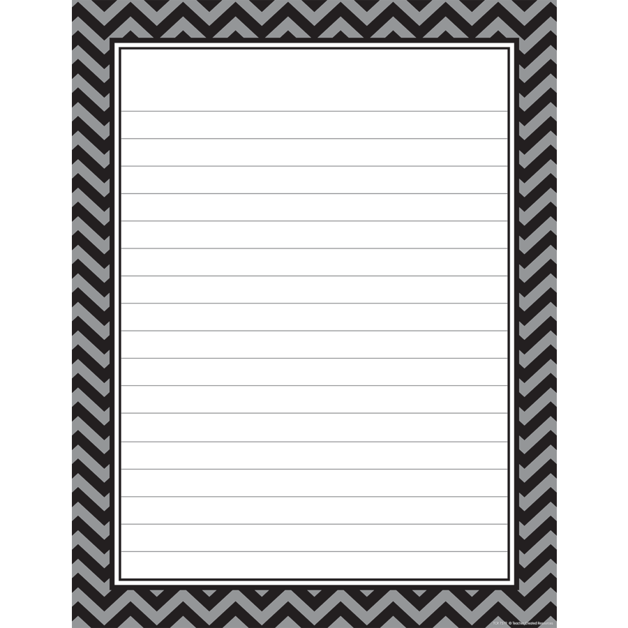 Black Chevron Lined Chart TCR7579 Teacher Created Resources