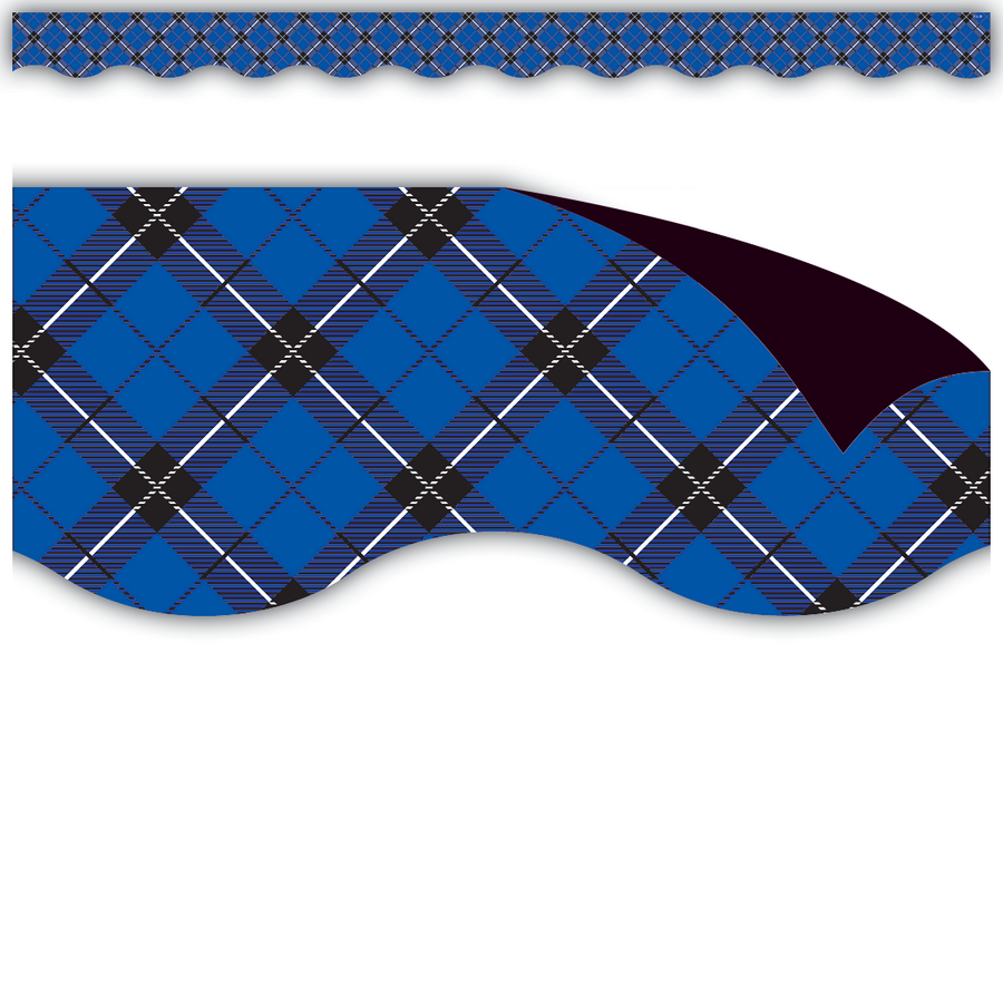 Blue Plaid Borders TCR77260 Teacher Created Resources