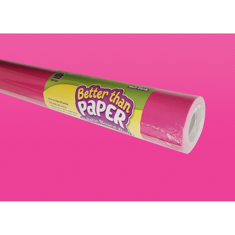 Hot Pink Better Than Paper Bulletin Board Roll TCR77372 Teacher