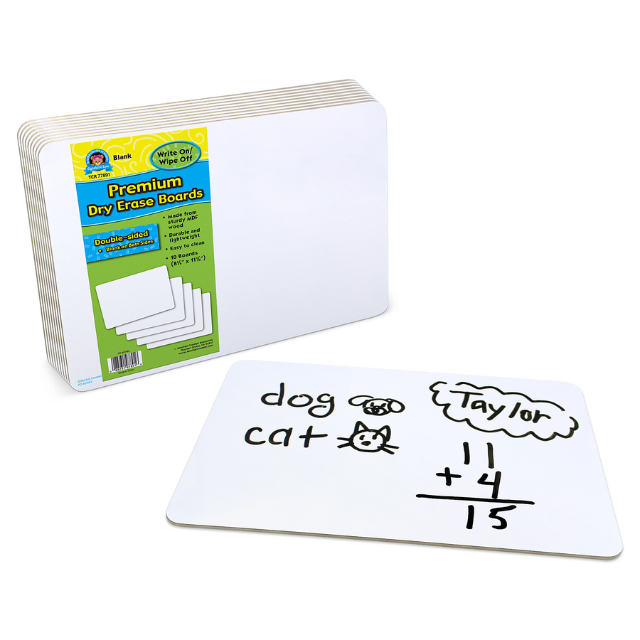 DoubleSided Premium Blank Dry Erase Boards TCR77891 Teacher