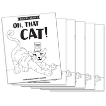Animal Antics: Oh, That Cat! - Short a Vowel Reader (B/W version) - 6 pack