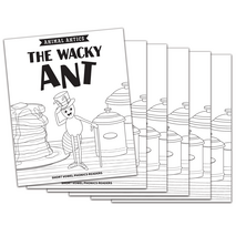 Animal Antics: The Wacky Ant - Short a Vowel Reader (B/W version) - 6 Pack
