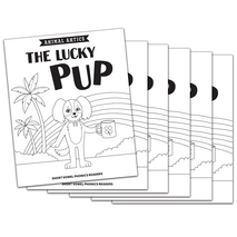 Animal Antics: The Lucky Pup - Short u Vowel Reader (B/W version) - 6 Pack