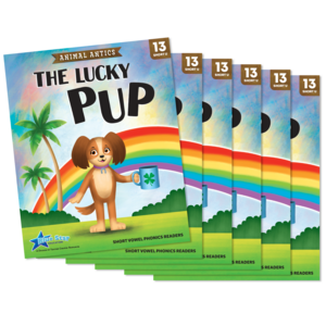 BSE53318 Animal Antics: The Lucky Pup - Short Vowel u Reader - 6 Pack Image