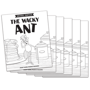 BSE53322 Animal Antics: The Wacky Ant - Short a Vowel Reader (B/W version) - 6 Pack Image
