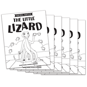 BSE53327 Animal Antics: The Little Lizard - Short i Vowel Reader (B/W version) - 6 Pack Image