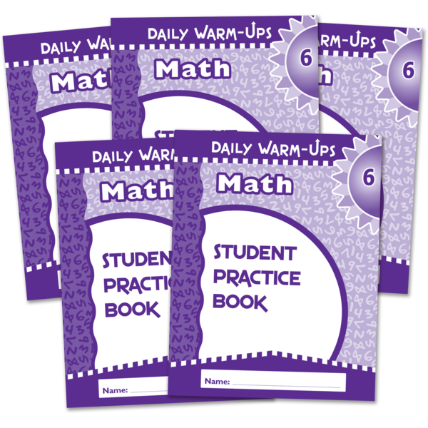 BSE51586 Daily Warm-Ups Student Book 5-Pack: Math Grade 6 Image