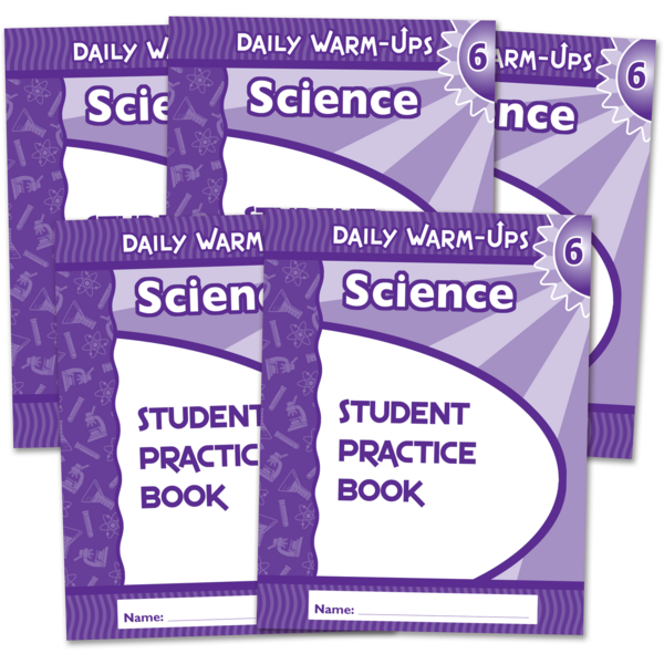 BSE51593 Daily Warm-Ups Student Book 5-Pack: Science Grade 6 Image