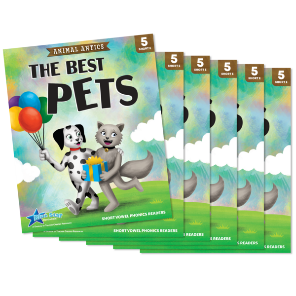 BSE53310 Animal Antics: The Best Pets - Short Vowel e Reader - 6 Pack Image