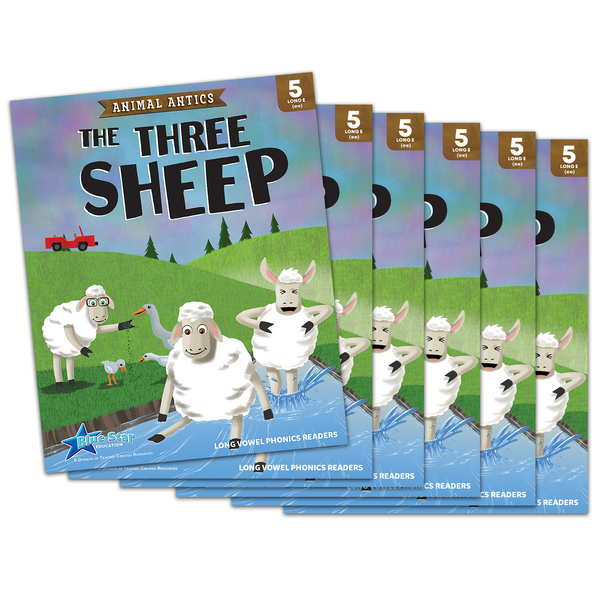 BSE53481 Animal Antics: The Three Sheep - Long e Vowel Reader - 6 Pack Image