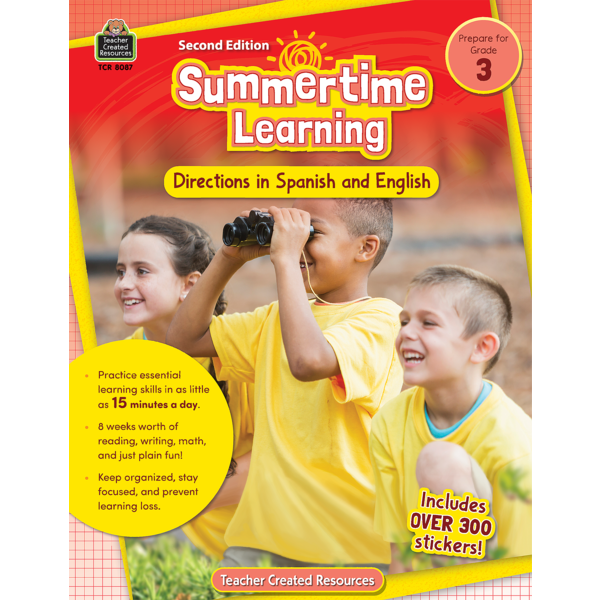 BSE8087 Summertime Learning Grade 3 - Spanish Directions Image