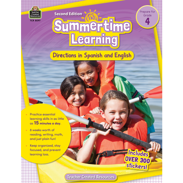 BSE8097 Summertime Learning Grade 4 - Spanish Directions Image