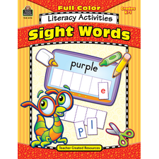Full-Color Literacy Activities: Rhyming & Sight Words - TCR3236