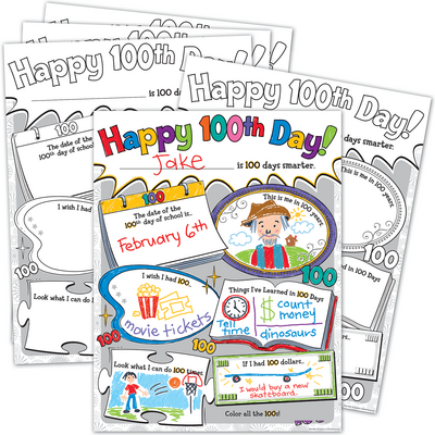 Happy 100th Day Poster Pack - Tcr5640 
